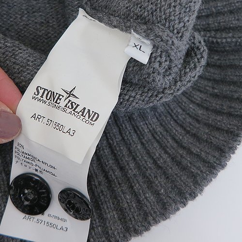 STONE ISLAND ストーンアイランド ニット ジップアップ XLサイズ グレー ウール スタンドカラー イタリア 秋冬 美品 1円スタート STONE ISLAND ストーンアイランド ニット ジップアップ XLサイズ グレー ウール スタンドカラー イタリア 秋冬 美品 1円スタート