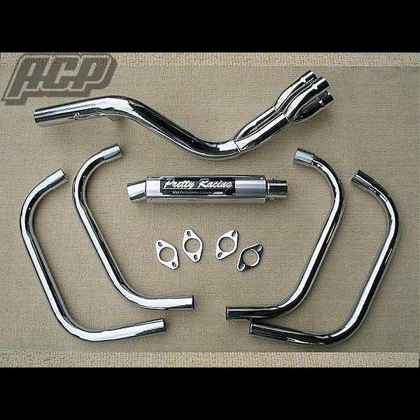 安心発送】 プリティー製 XJR400 RH02 流 タイプ1 4-2-1 マフラー