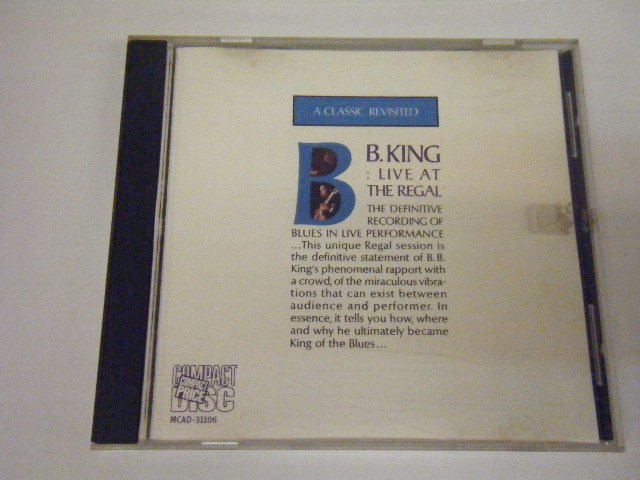 ▲CD B.B. KING BBキング/ LIVE AT THE REGAL ライヴ・アット・ザ・リーガル 輸入盤 MCA MCAD-31106◇r50121_画像1