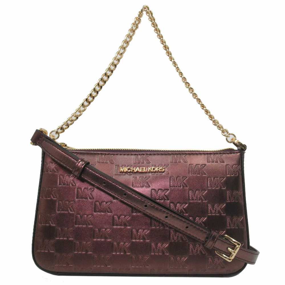 マイケルコース ショルダーバッグ Michael Kors ジェット セット トラベル 斜めがけ 35F2GTVU6M BORDEAUX(メタリックワイン系) レディース _画像1