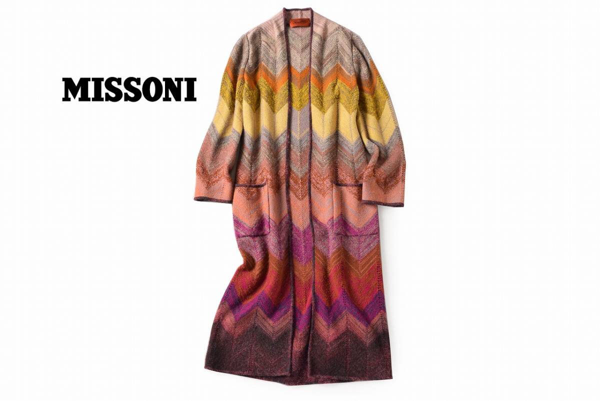 美品☆MISSONIミッソーニ32万☆42size/11号☆ニットコートC199 www