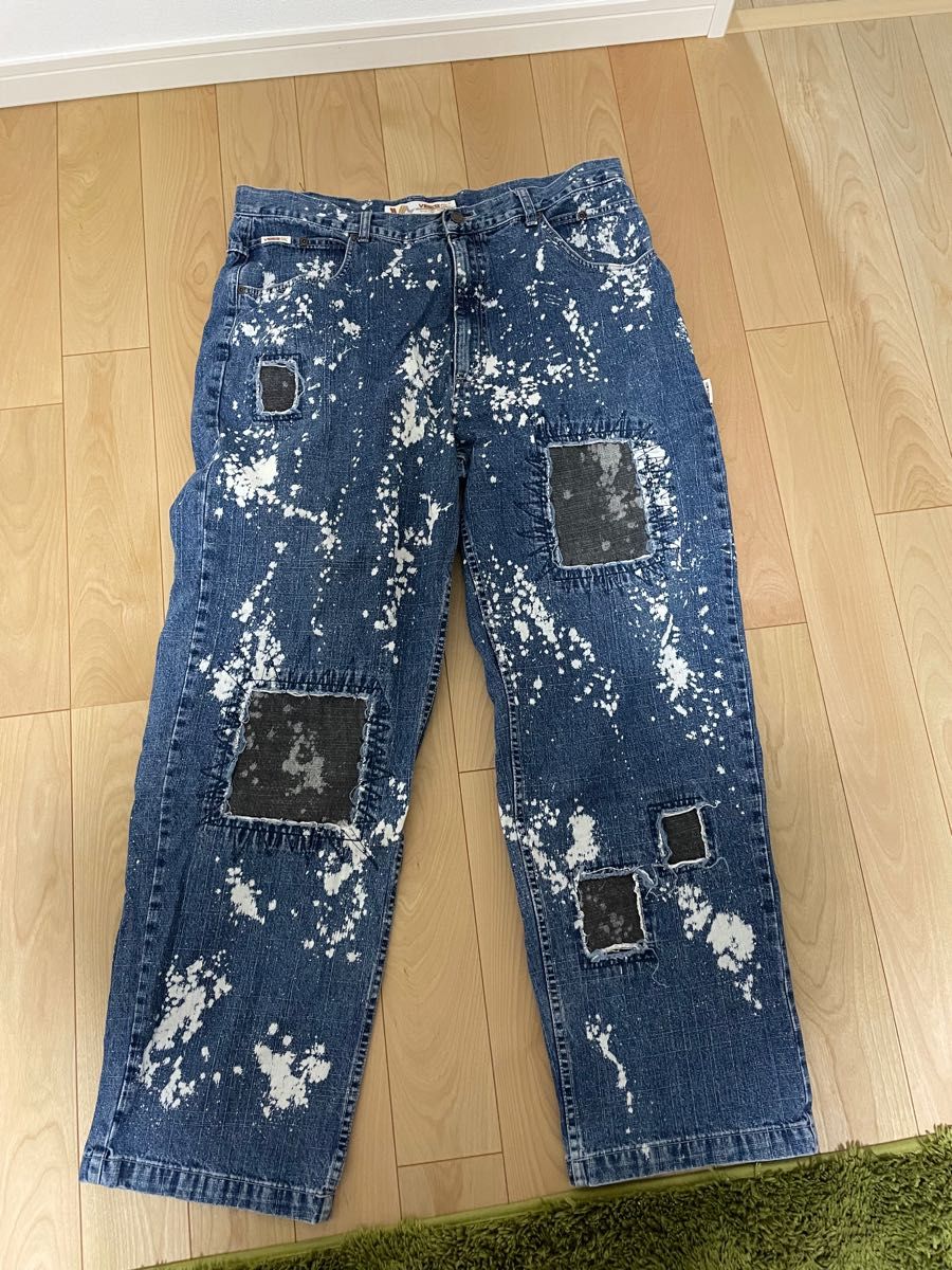 美品 VIBES JEANS W38 バギーパンツ デニム 極太ワイドB系