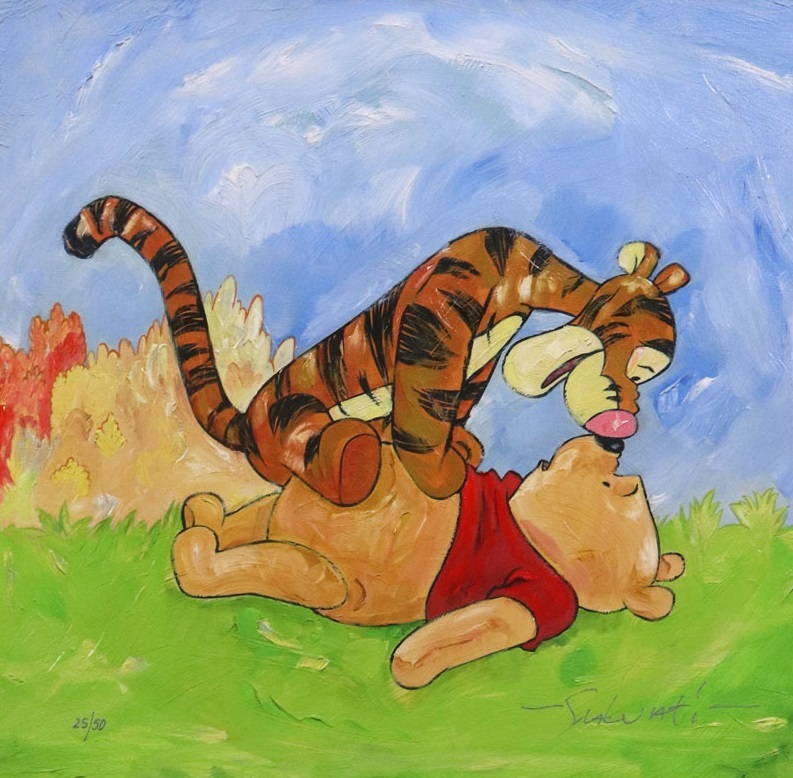 ☆ ジム・サルヴァティ ☆　　　Tigger　Tackle　　　ディズニー・アート　　販売元保証書付き　　　美品_画像1