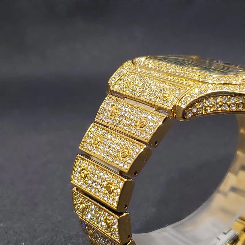 【日本未発売 アメリカ価格30,000円】MISSFOX サントスオマージュ 18kゴールド採用 ラグジュアリーウォッチ 高級時計 メンズ腕時計