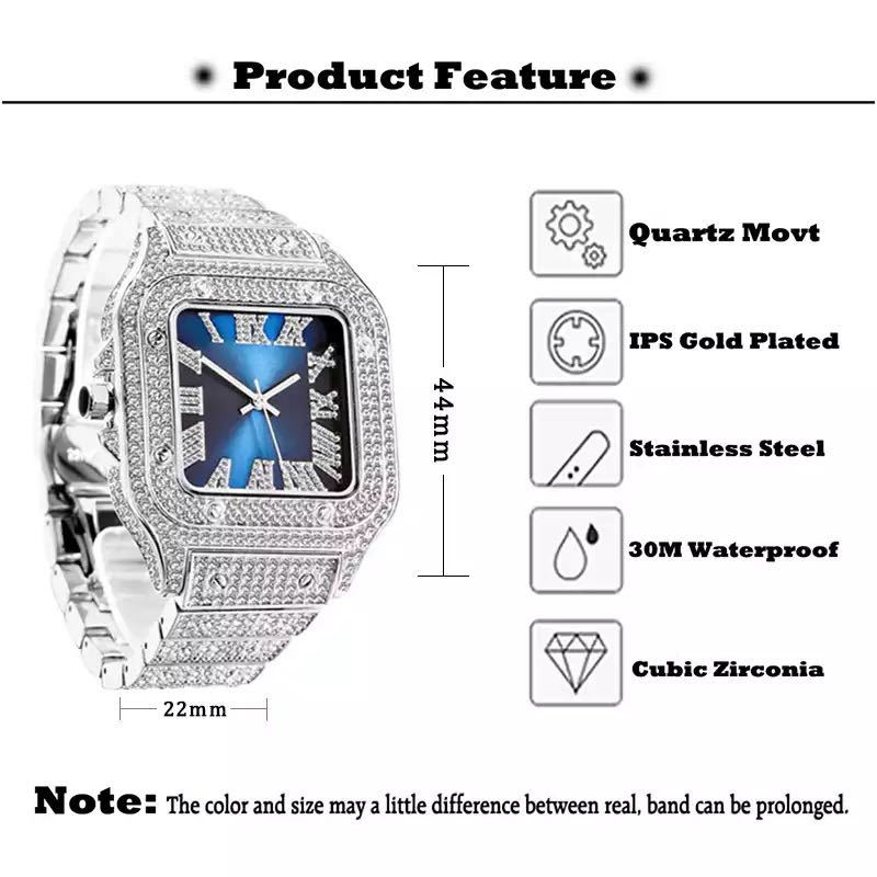 【日本未発売 アメリカ価格30,000円】MISSFOX サントスオマージュ 18kシルバー採用 ラグジュアリーウォッチ ブランド腕時計の画像7