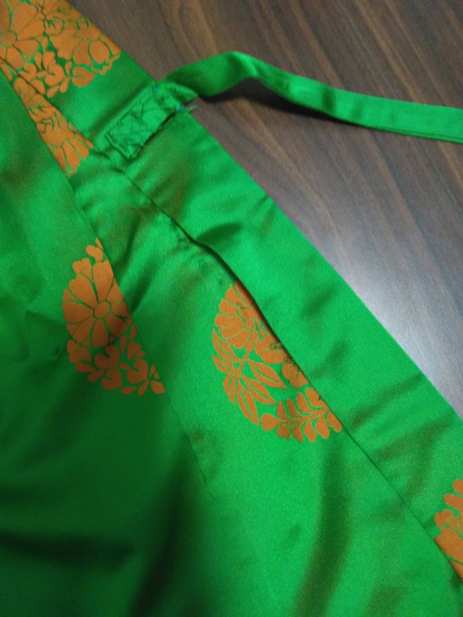 浄土真宗　色衣　法衣　葬儀　装束　緑　化繊維_ほつれあり