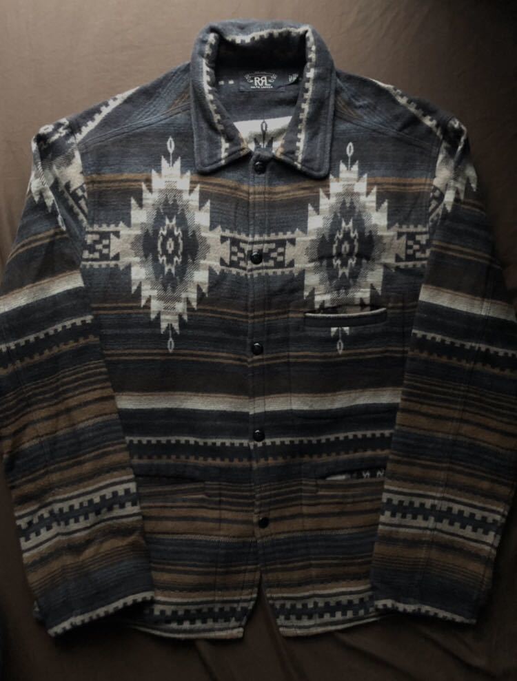 傑作】美品 RRL NATIVE JACQUARD SHIRT JACKET ダブルアールエル