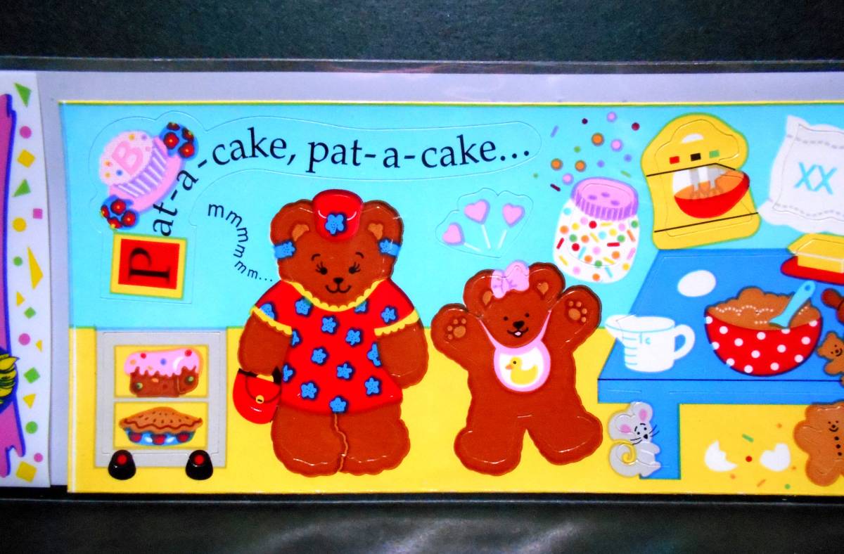 【激レア!!】 サンディライオン pat a cake ベア 童謡 歌 ケーキ bear ベアー クマ 動物 1シート シール ステッカー カナダ SANDYLION (3)_画像2