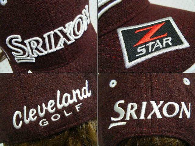 スリクソン SRIXON  Cleveland/Z-STAR ゴルフ用高機能ウールキャップ 赤茶系 サイズ F ツアープロレプリカ 吸汗速乾/抗菌防臭機能の画像5