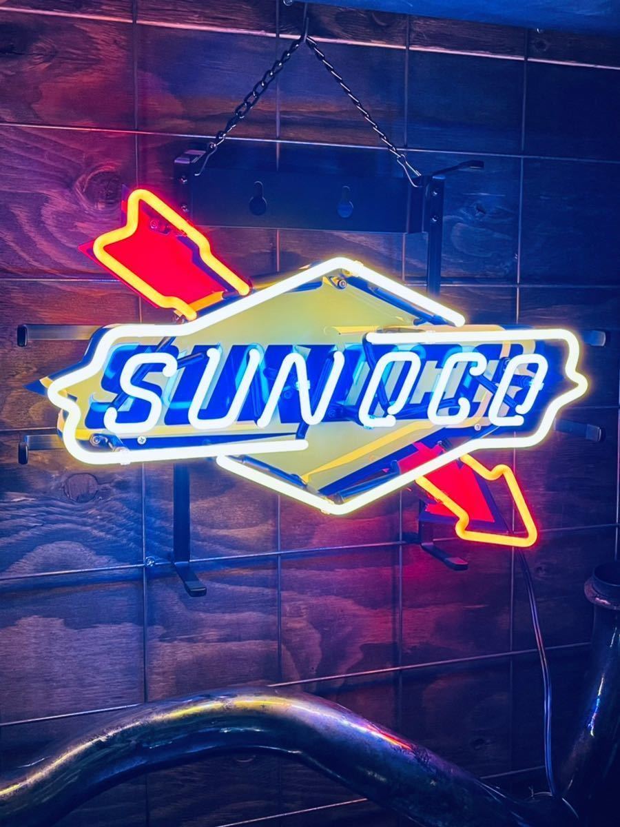 ヤフオク! - SUNOCO スノコ ネオン 看板 オイル 世田谷ベース