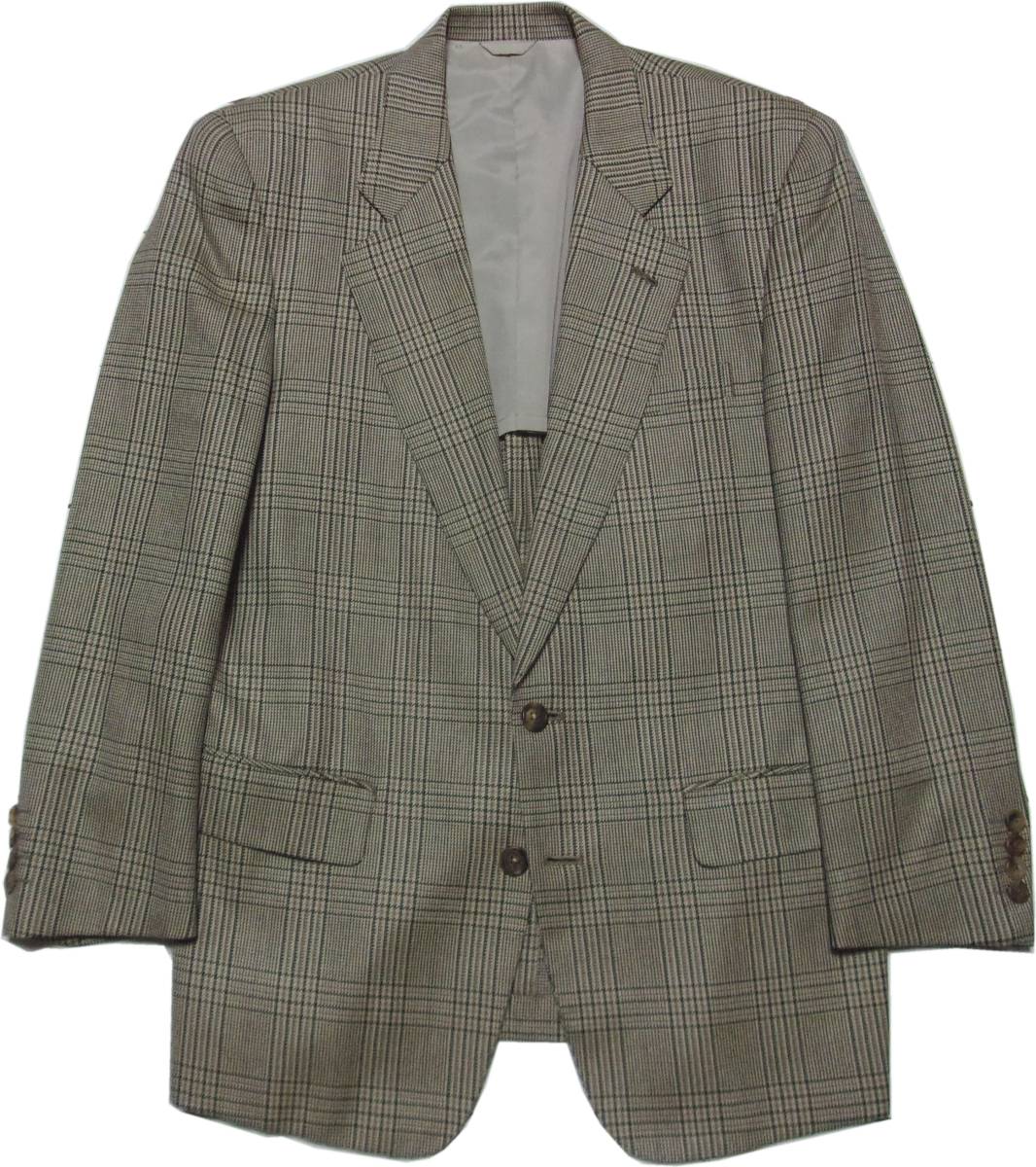 ウィリス＆ガイガー テーラード ジャケット M willis&geiger チェック ウィルス ブラウン jacket blazer ブレザー w&g 2つボタン 春物 秋物_画像1