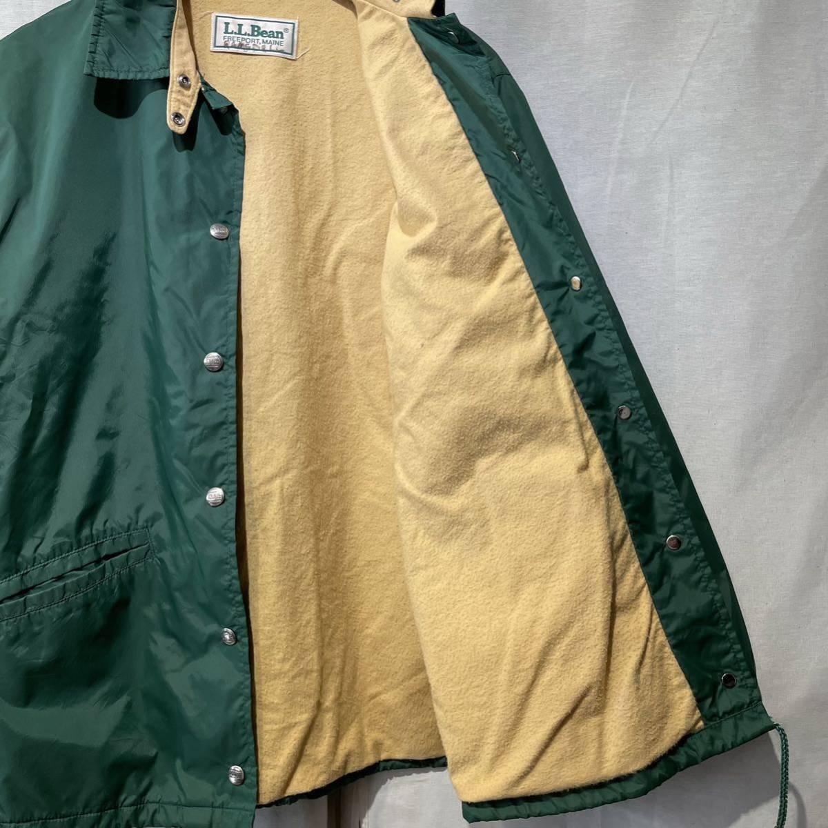 【希少】80s L.L.Bean コーチジャケット グリーン USA製 美品 ヴィンテージ チンスト ll bean / 50s 60s 70s 90s