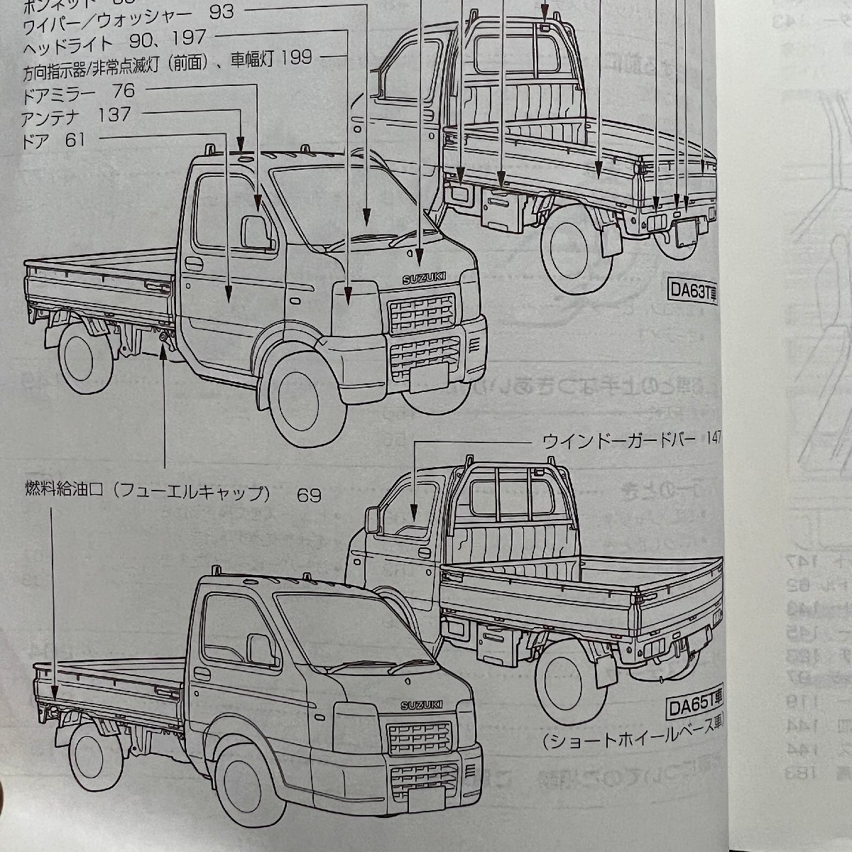 取扱説明書　キャリートラック　DA63T　99011-67H30　2008年09月_画像3