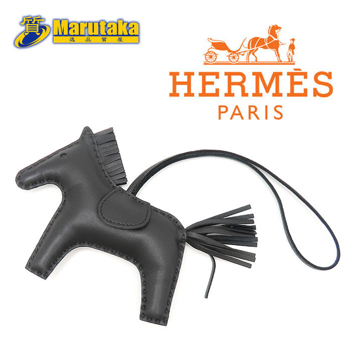  бесплатная доставка Hermes Rodeo MM чёрная кожа a новый mironowa-ruY печать 2020 год сумка очарование шланг лошадь HERMES замечательная вещь ломбард 