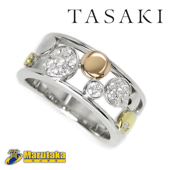 名作 ダイヤモンド K18WG TASAKI 送料無料 リング 丸高 逸品質屋