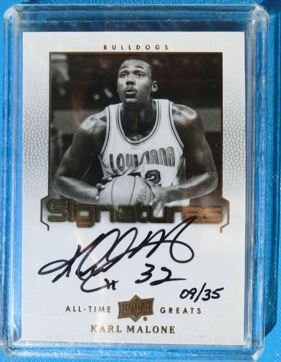 カール・マローン Karl Malone auto 直書き サイン HOF 殿堂入り ジャズ レイカーズ