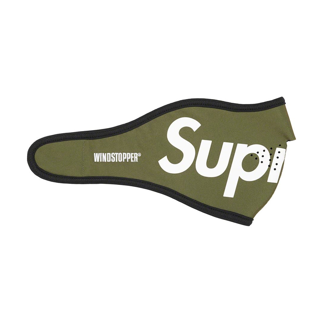 1843　Supreme WINDSTOPPER Facemask Dark Olive　シュプリーム　ウィンドストッパー　フェイスマスク　ダークオリーブ　2022FW_画像3