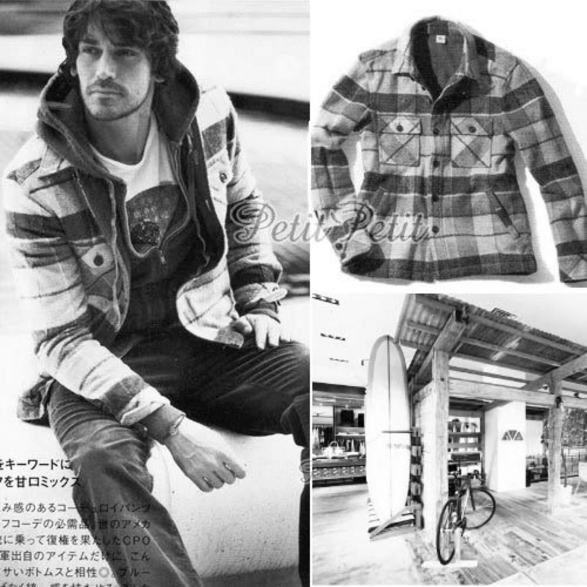 【定価36,750円】RonHerman California RHC バッファローチェック地 CPO ウールジャケット S