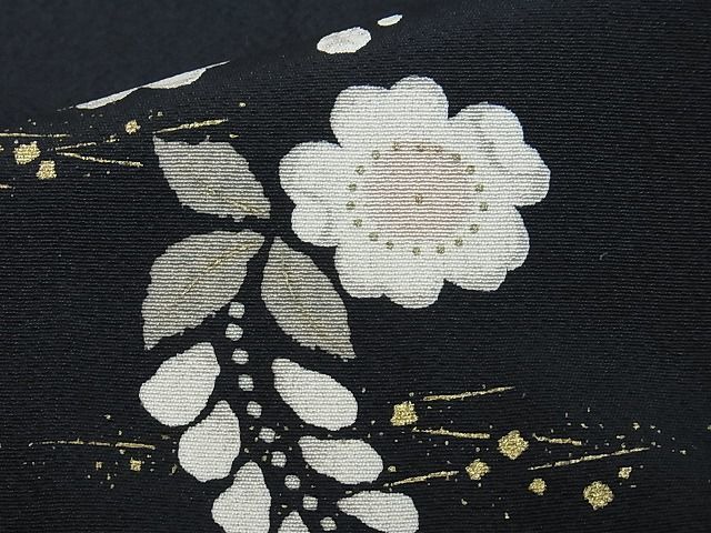 花美人■羽織 草花文 ロング丈 金彩 逸品 ab1212の画像8