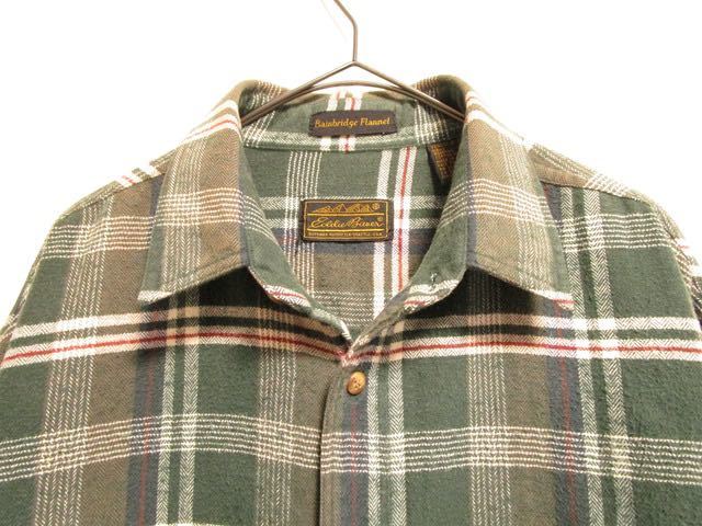 80´s Eddie Bauer Flannel check design shirts 長袖シャツ チェック