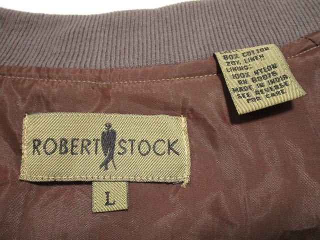 1990s ROBERT STOCK Cotton×Line blouson jacket ノーカラージャケット MA-1 ビンテージ_画像9
