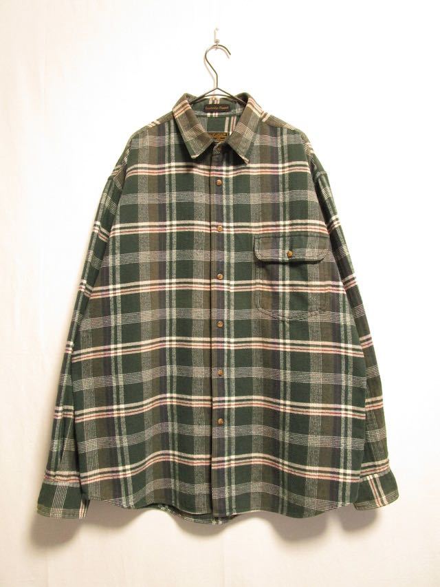 80's Eddie Bauer Flannel check design shirts 長袖シャツ チェックシャツ FLANNEL ビンテージ