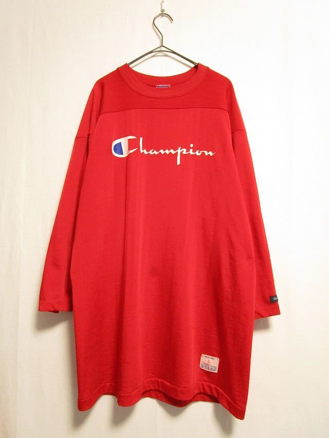 ビッグ割引 80's ビンテージ Champion フットボールシャツ USA製 T-shirt sleeve long football Champion Lサイズ
