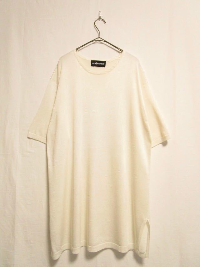 90's SAG HARBOR plain knit design T-shirt ビンテージ アメリカ軍 ユーロ ミリタリー