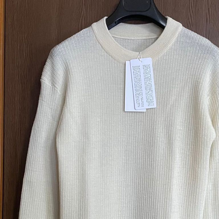 M新品77%off メゾンマルジェラ ウール リブ ロング ニット セーター 22SS size M 46 Maison Margiela 10 メンズ 長袖 アイボリー_画像2