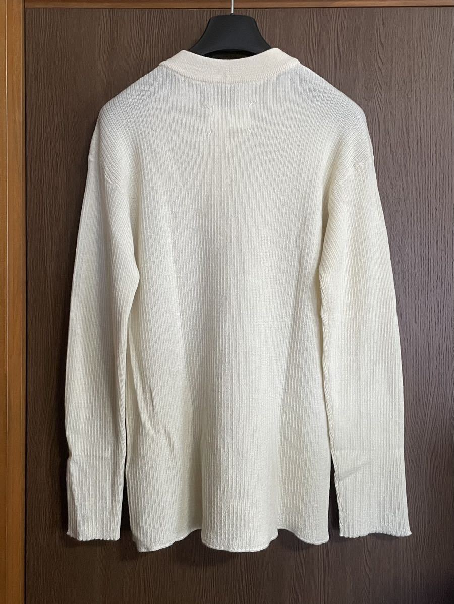 M新品77%off メゾンマルジェラ ウール リブ ロング ニット セーター 22SS size M 46 Maison Margiela 10 メンズ 長袖 アイボリー_画像3