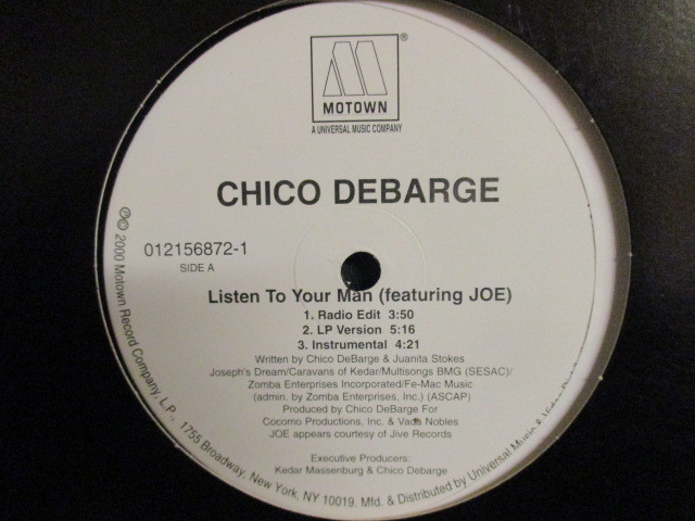 Chico Debarge F. Joe ： Listen To Your Man 12'' (( 落札5点で送料無料_画像2