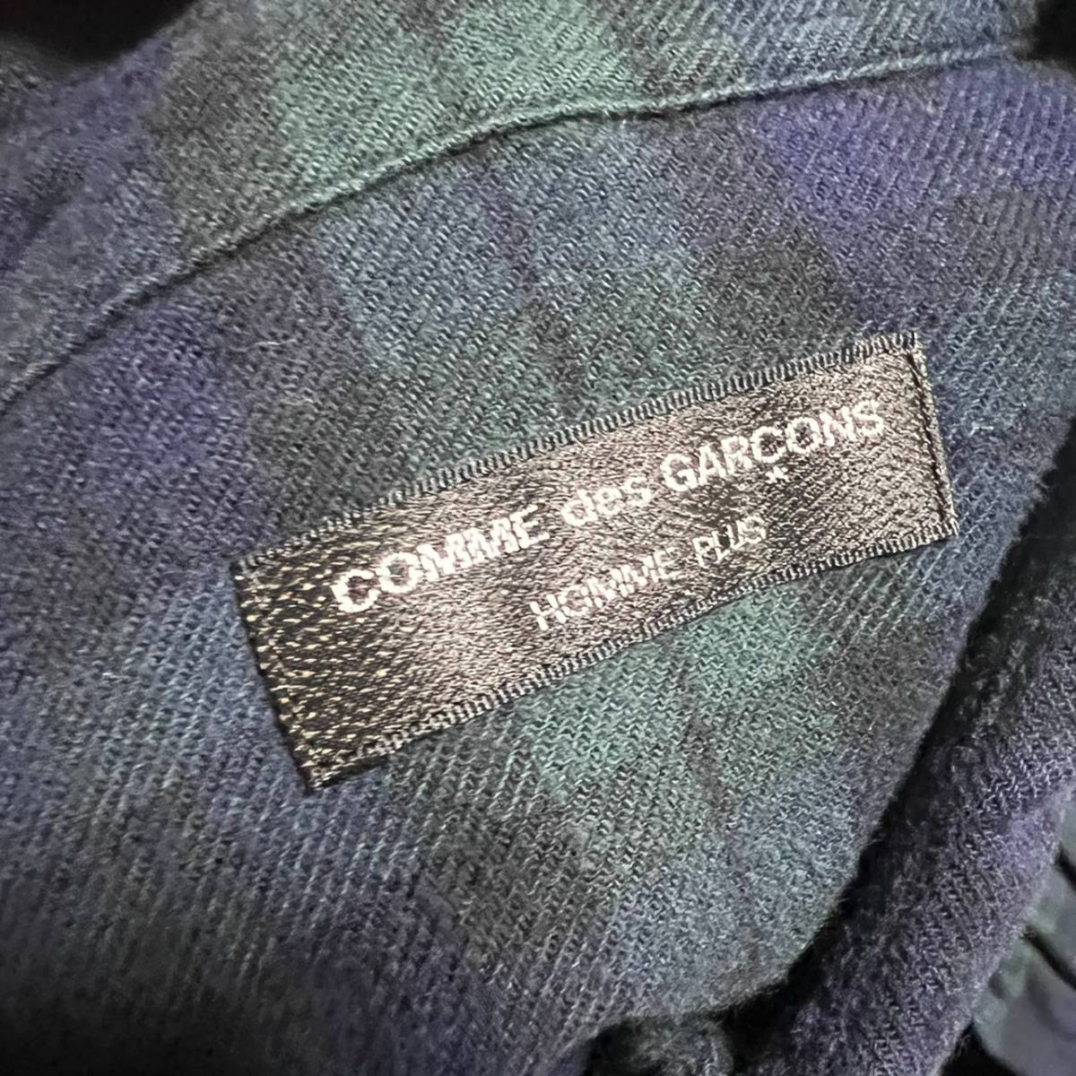 AD2004 COMME des GARCONS HOMME PLUS ギャルソン オム プリュス ブラックウォッチ柄 長袖シャツ