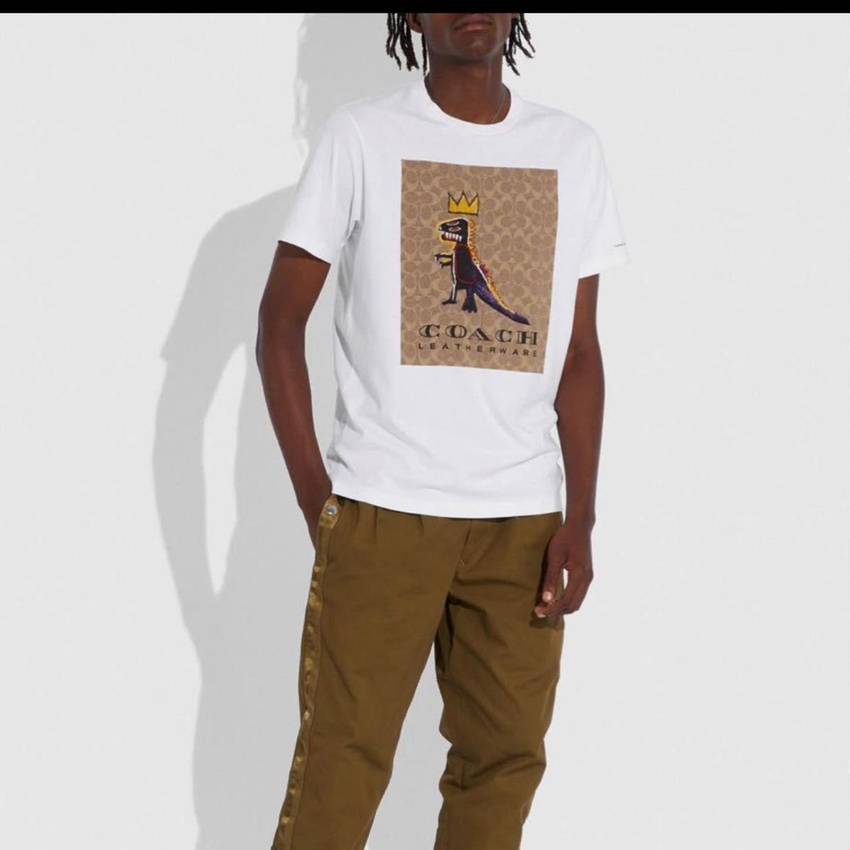 【COACH】コーチ×バスキア!メンズ半袖Tシャツ!限定品COACHｘバスキアJean-Michel Basquiat コラボ