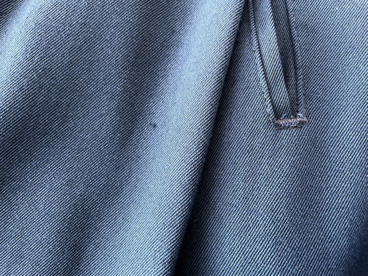 希少 80s MARITHE FRANCOIS GIRBAUD マリテフランソワジルボー イタリア製 ギャバジンスラックス ワイドパンツ 青グレー  古着ビンテージ90s