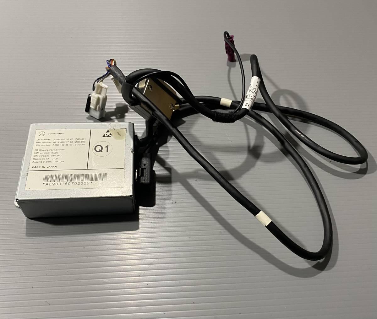 【11727】2010 ベンツ CLS350 AMG W219 後期 テレフォン コントロール コンピューターA2198203726 Mercedez-BENZ Telephone Control Module_画像1