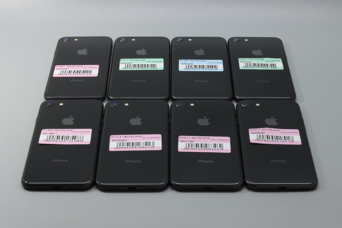 Apple iPhone8 64GB Space Gray 8台セット A1906 MQ782J/A ■SIMフリー★Joshin(ジャンク)4700【1円開始・送料無料】の画像3