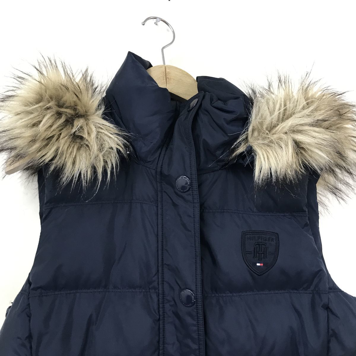 ☆未使用☆TOMMY HILFIGER ファー/フード付きダウンベスト 最適な価格