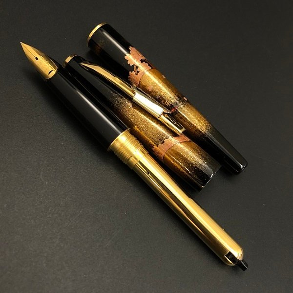 PILOT パイロット ペン先18K 國光會 蒔絵 万年筆 ほぼ F 細字 定価10万 ...