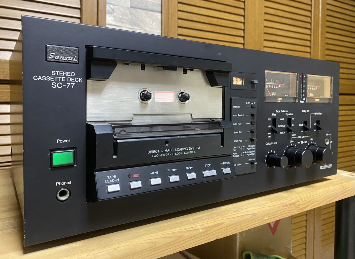 配送員設置送料無料 美品 サンスイSUNSUI カセットデッキ SC-77 - www