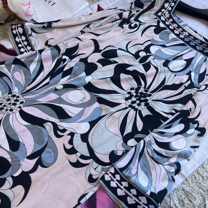 美品】EMILIO PUCCI プッチ柄膝丈ワンピース ベルスリーブ 長袖 | www