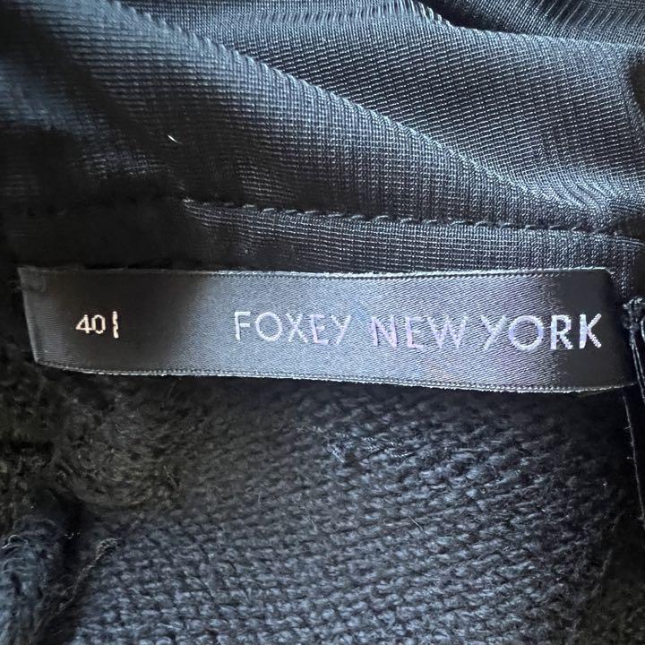 ワンピース【良品】FOXEY NEW YORK ニットワンピース フレア ブラック