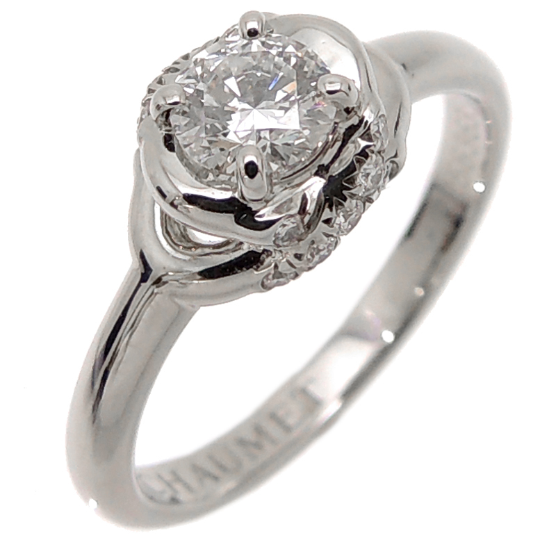 [Ginza Store] Chaumet Showme Pt950 0,30CT Lian Damour Solitere Diamond Ring / Ring Pt950 Platinum 7 Ladies DH61939