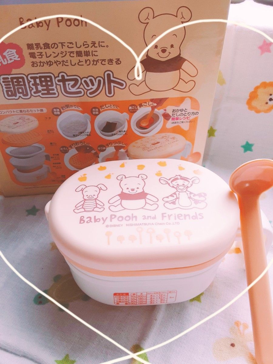 ☆Disney Baby pooh☆ 赤ちゃん離乳食簡単調理セット  万能グッズ