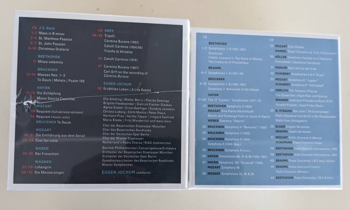 最低制限価格 オイゲン・ヨッフム DG録音全集第2集『オペラ&合唱曲作品