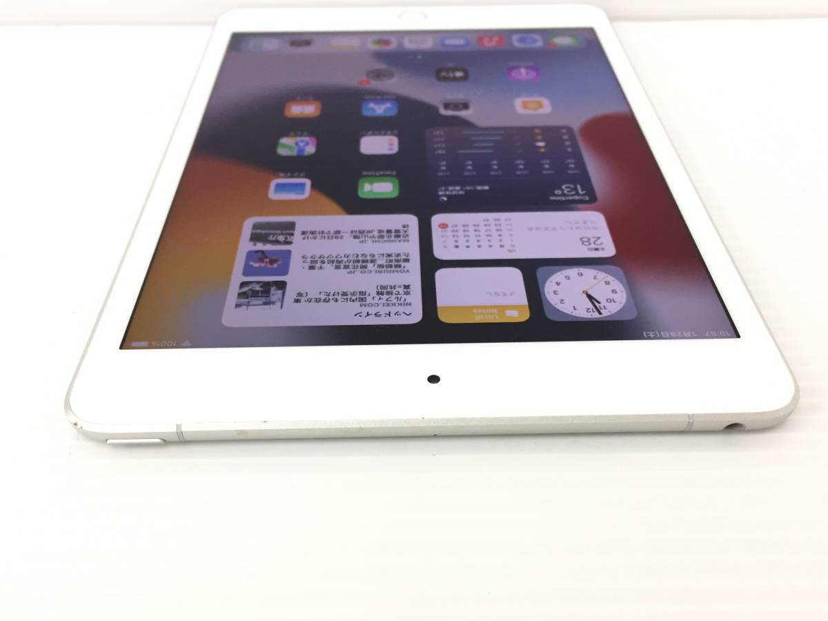 〇Softbank ソフトバンク Apple iPad mini 第5世代 Wi-Fi+Cellularモデル 64GB  A2124(MUX62J/A) シルバー 〇判定 動作品