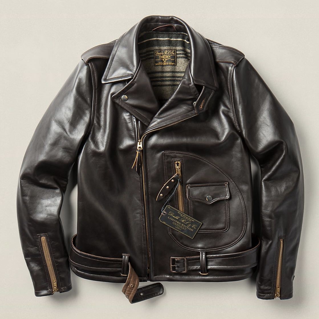 【名作】RRL x Schott Limited-Edition Leather Jacket XS ダブルアールエル ショット リミテッドエディション レザージャケット_画像1