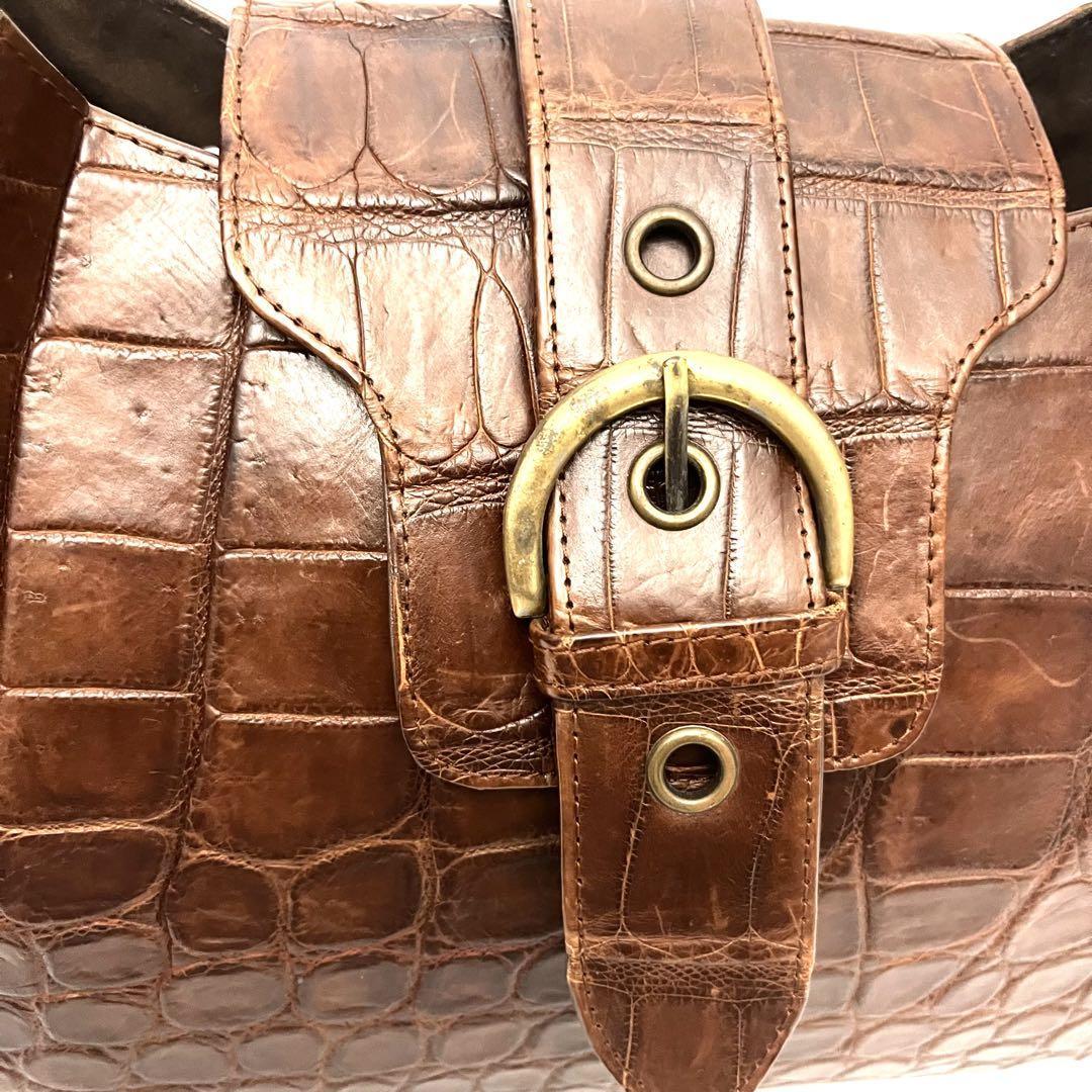 1円スタート　【最高級革 クロコダイル】マット加工 crocodile leather_画像2