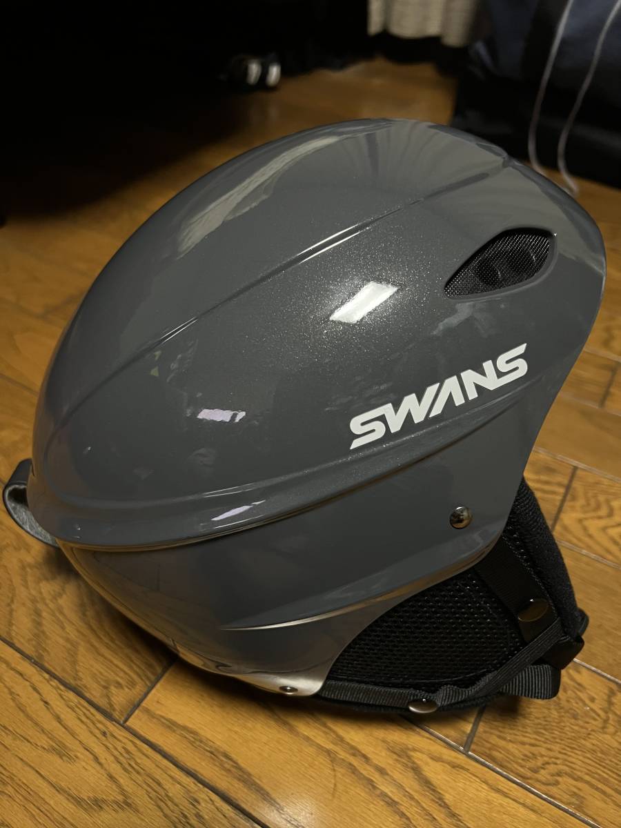 スワンズ SWANS スキー スノーボード ヘルメット H-45R Lサイズ58-64cm ガンメタルの画像3