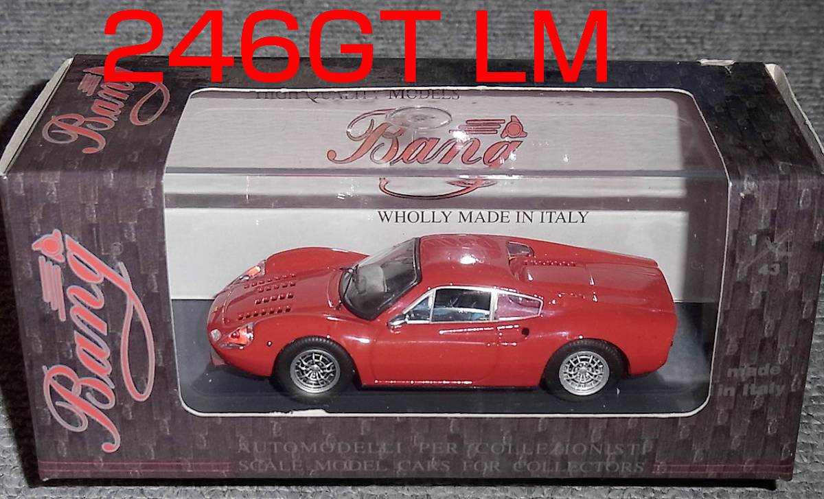 7285 bang 1/43 フェラーリ ディーノ 246 GT LM レーシング 1972 レッド DINO ディノ バン