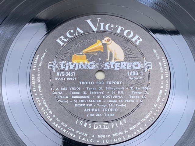 中古LP　TROILO FOR EXPORT　　ANIBAL TROILO Y SU ORQUESTA TIPICA　アニバル・トロイロ　AVL-3461　アルゼンチン盤　CIE1353_画像5